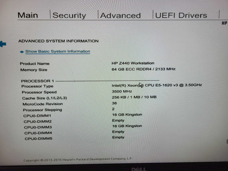HP Z440 WorkStation Xeon E5-1620 v4 @ 3.50GHz 64GB DDR4 K620 GPU Q$