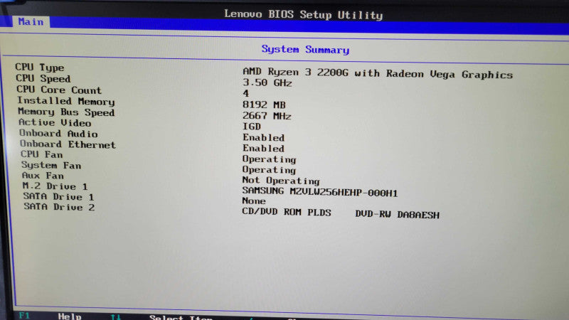 LENOVO ideacentre 510A - AMD Ryzen 3 2200G / Vega 8 | 8GB | 256GB SSD | Wi-Fi %