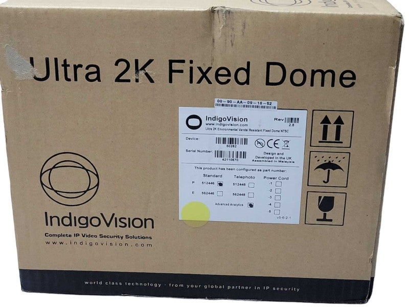 Indigovision ultra 2K environmental Vandal Resistant fixed dome camera 512446 _