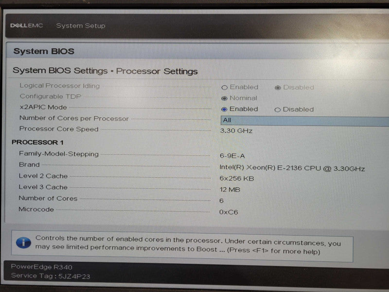OPEN BOX Dell PowerEdge R340, Xeon E-2136 3.3Ghz 32GB DDR4 H330 2x PSU, 2.5\\" !