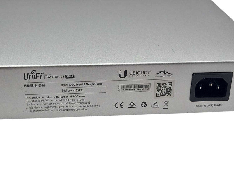 Ubiquiti Networks UniFi 24 Port Switch US-24-250W, READ _