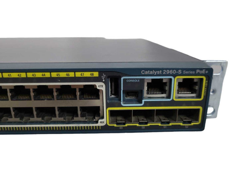 Cisco Catalyst 2960-S Series Gigabit PoE+ Network switch WS-C2960S-48FPS-L !