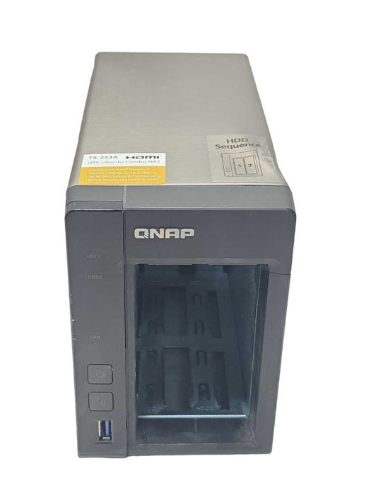 QNAP TS-253A 2-Bay NAS No HDD/Caddies/ power adapter, READ _