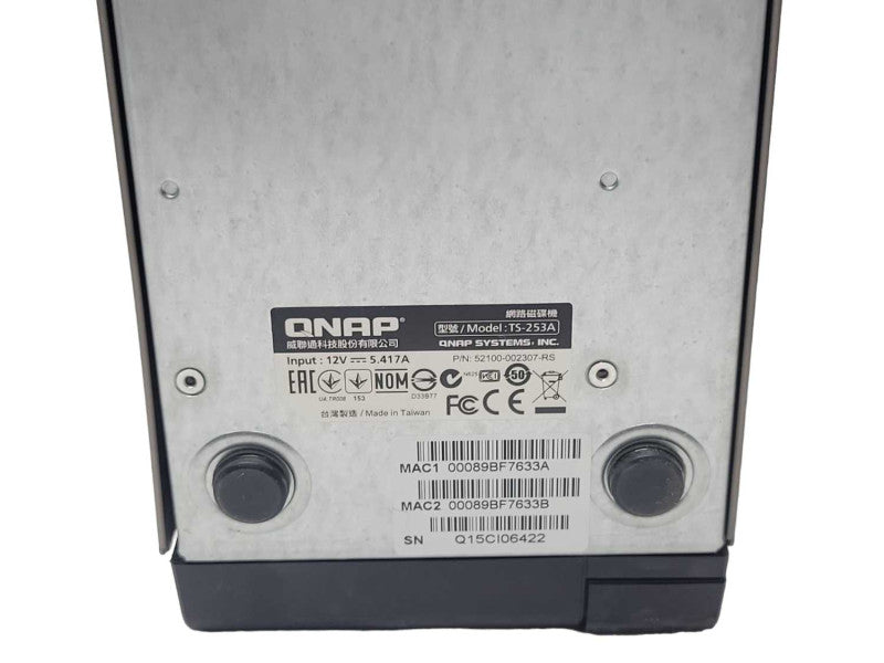 QNAP TS-253A 2-Bay NAS No HDD/Caddies/ power adapter, READ _