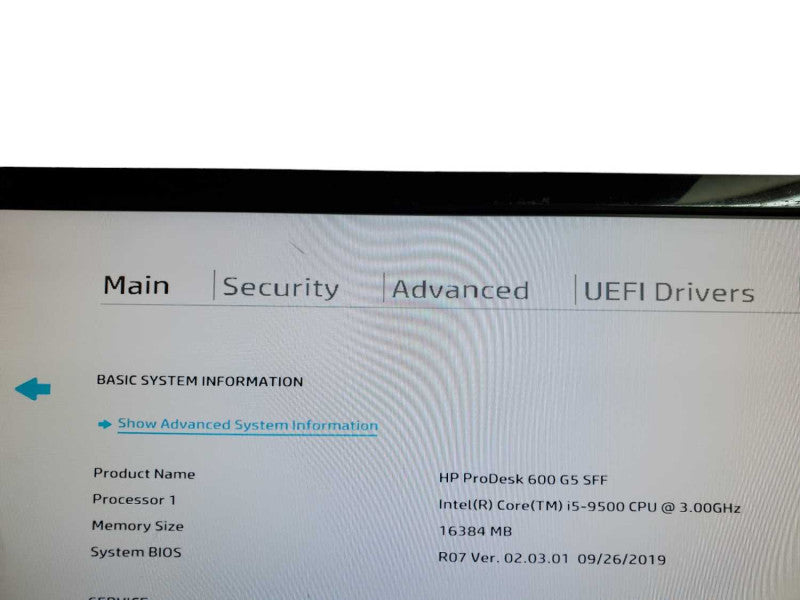 HP ProDesk 600 G5 SFF i5 - 9500 CPU @ 3.00GHz  16GB DDR4 Ram NO HDD