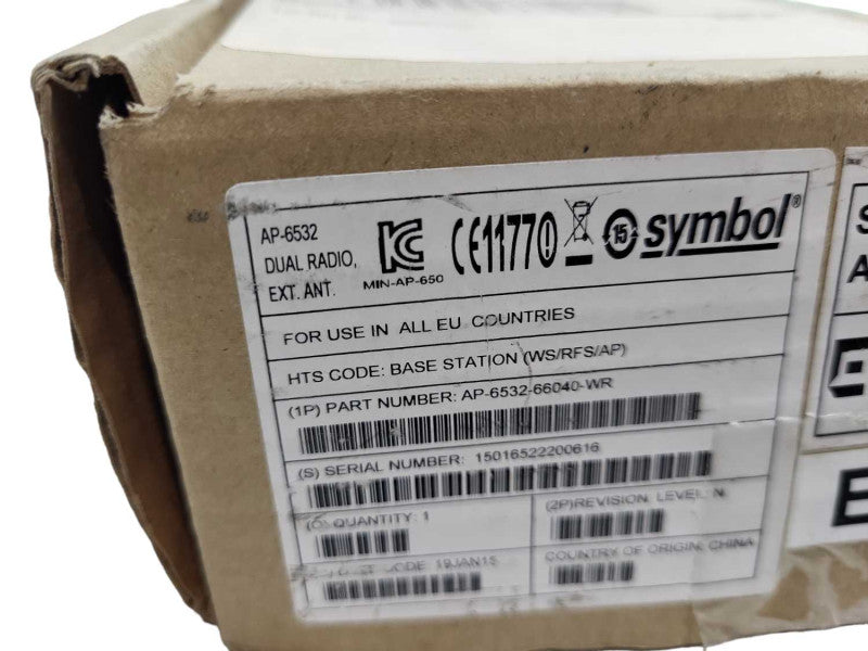 Symbol Dual Radio External Antenna Wireless Access Point AP-6532-66040-WR &