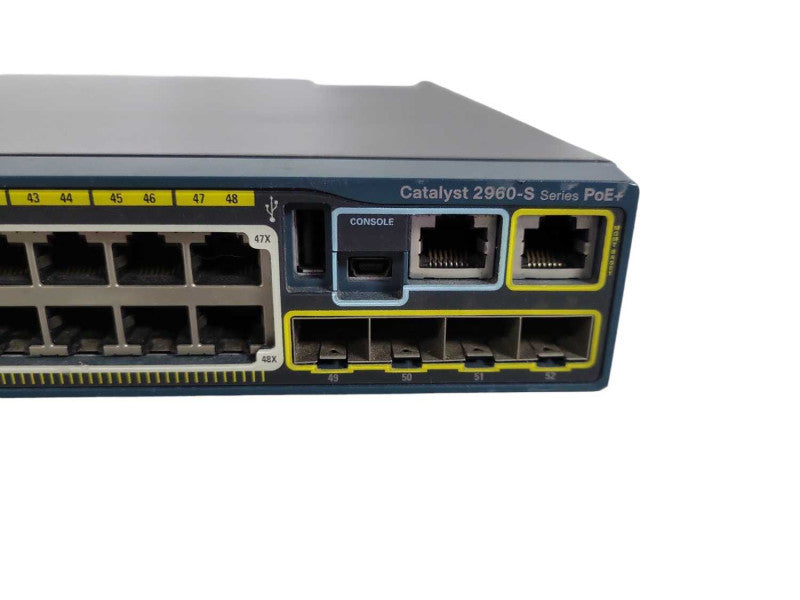 Cisco Catalyst 2960-S Series Gigabit PoE+ Network switch WS-C2960S-48FPS-L !