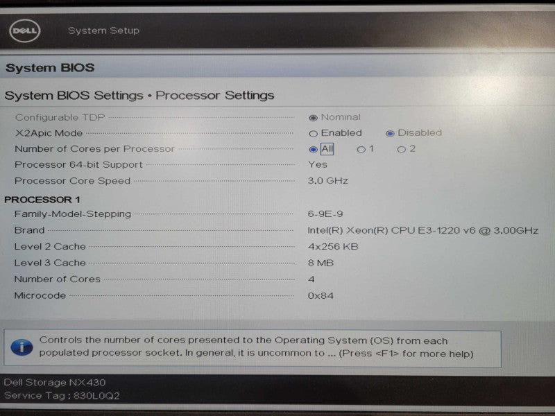 Dell NX430 Server Xeon E3-1220 v6 @ 3.00GHz 16GB DDR4 H730 RAID !