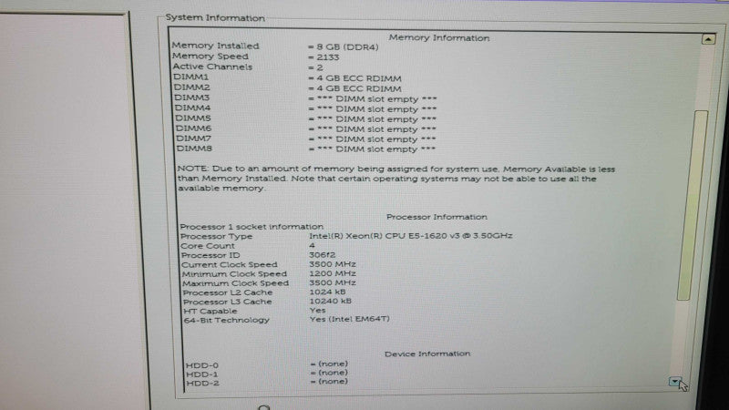 Dell Precision T5810 - Xeon E5-1620 v3 | 8GB | QUADRO K620 2GB %