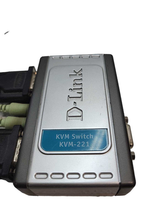 D-Link KVM-221 KVM221 KVM Switch with Cables &