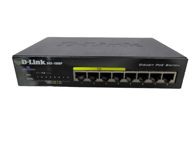 D-Link DGS-1008P 8-Port Gigabit Desktop PoE Switch !