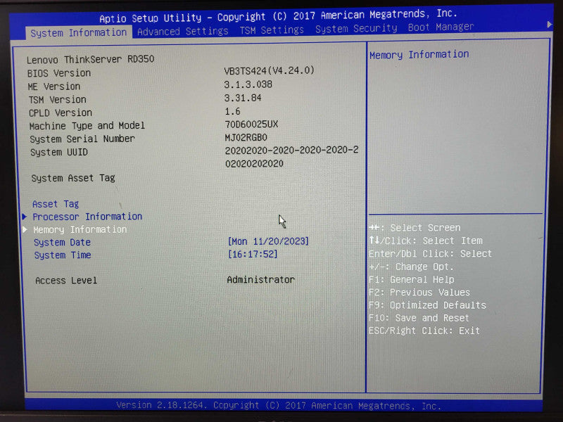 Lenovo TS RD350 Xeon E5-2603 v3 @ 1.60GHz 32GB ECC DDR4 2x 550W PSU $