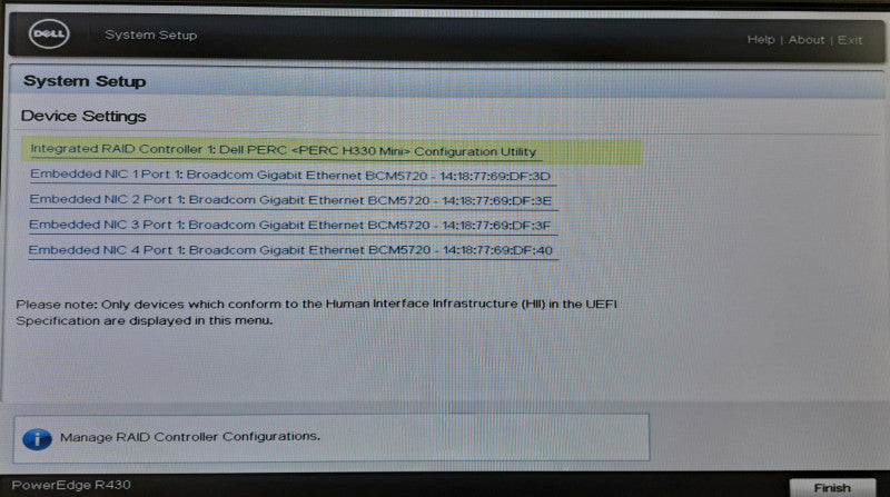 Dell PE R430 Server Xeon E5-2620 v3 @ 2.40GHz 16GB DDR4 H330 Mini 450W PSU )