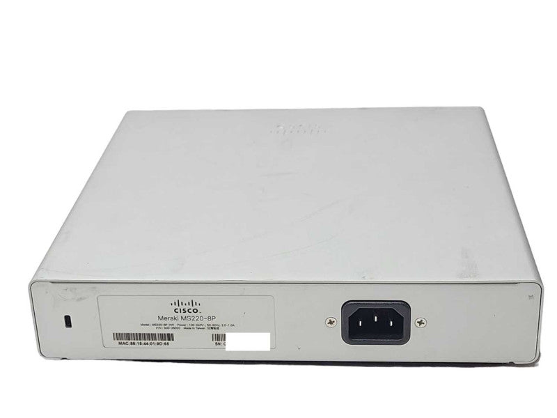 Cisco Meraki MS220-8P-HW 8 Port Desktop Ethernet Switch - UNCLAIMED _
