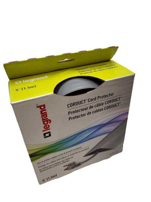 Legrand Wiremold CDG-5 Corduct 5 ft. 1-Channel Over-Floor Cord Protector-Gray &