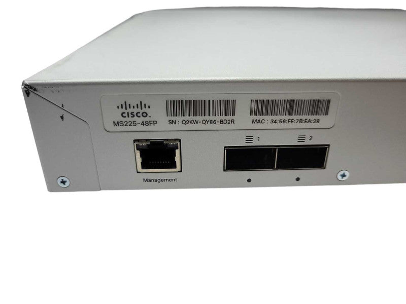 Cisco Meraki MS225-48FP-HW 48-Port Gigabit Ethernet Switch - Claimed READ $