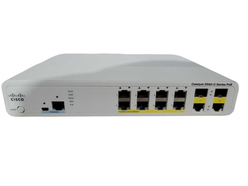 Cisco Catalyst 2960-C Series WS-C2960C-12PC-L 12-Port PoE Switch !