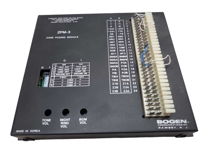 Bogen Communications ZPM-3 Zone Paging Module &