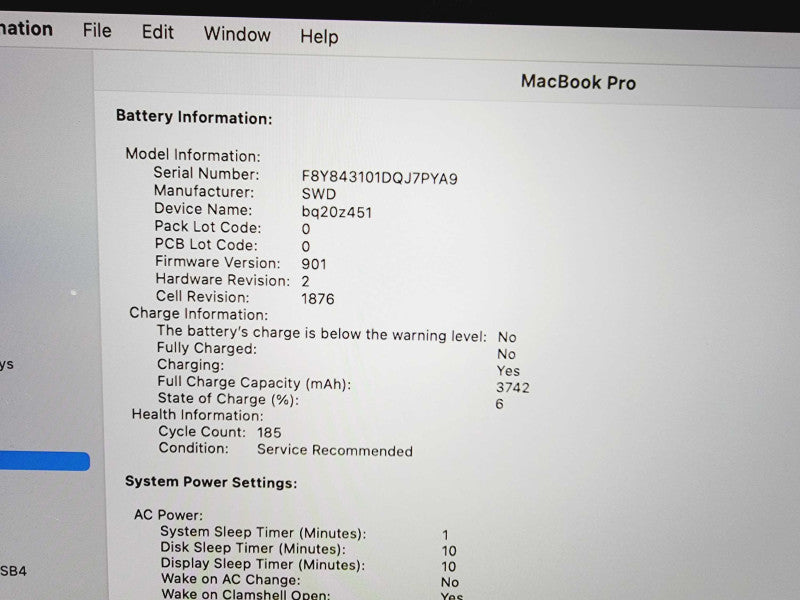 Apple Macbook Pro 2018 13\\" Core i7-8559U @ 2.7GHz 16GB DDR3 500GB SSD [Read] (