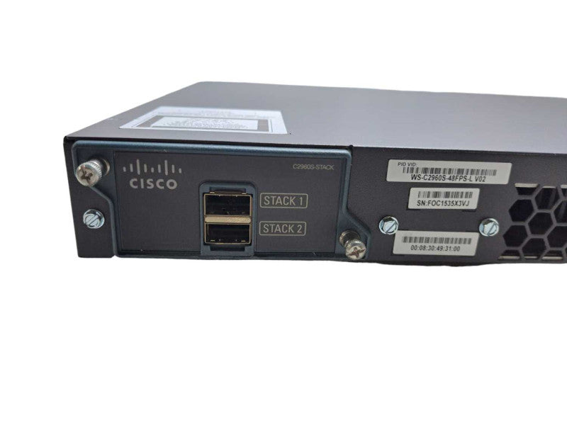 Cisco WS-C2960S-48FPS-L | 48 Port Gigabit PoE+ 740W + Stack | Network Switch )
