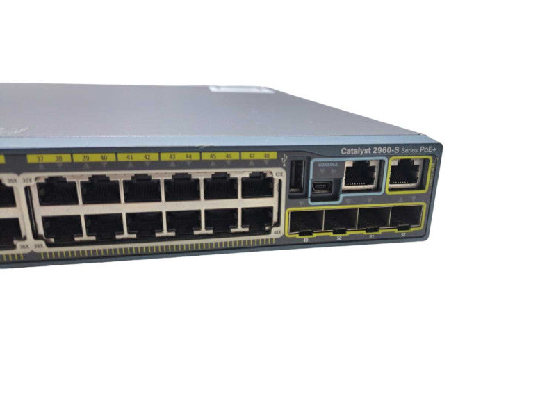 Cisco WS-C2960S-48FPS-L | 48 Port Gigabit PoE+ 740W + Stack | Network Switch )