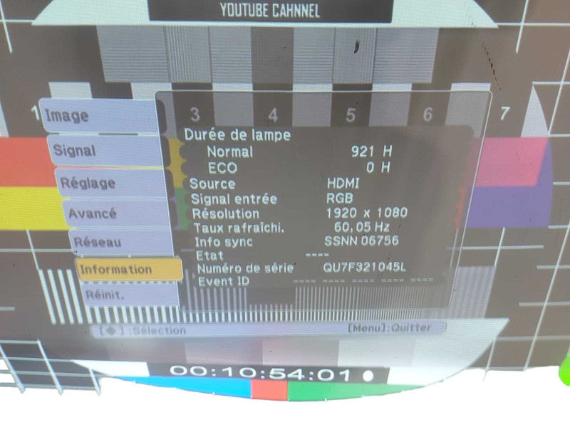 Epson LCD Projector H452A BrightLink 485Wi WXGA Ultra Short Throw 921 hrs #