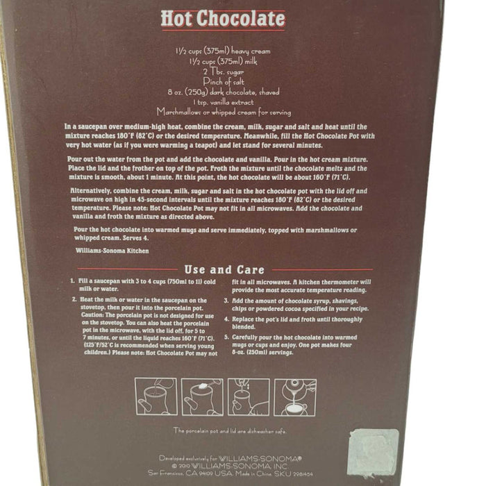 Williams-Sonoma hot chocolate pot -