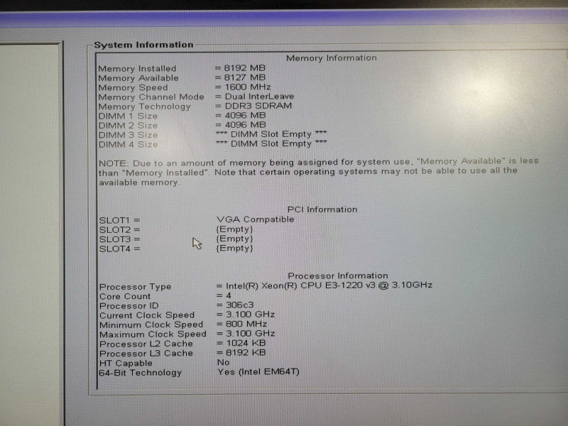 Dell Precision T1700 Xeon E3-1220 v3 @ 3.10GHz 8GB Ram FirePro V4900 GPU !