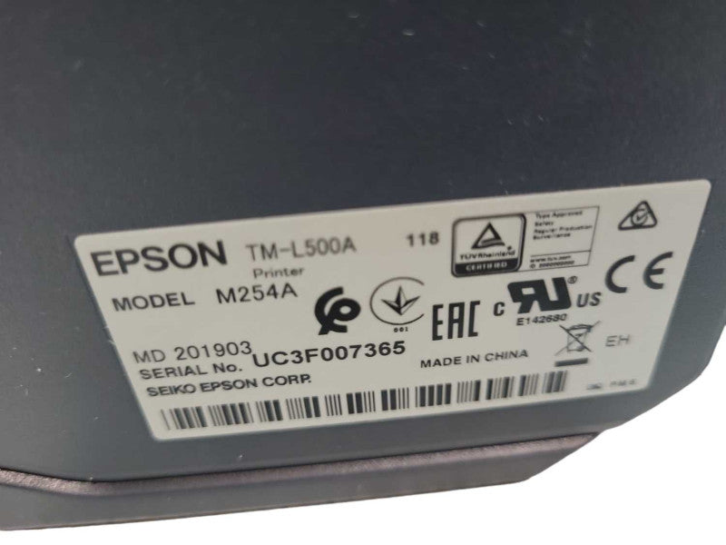 Epson TM-L500A (M254A) Label and Ticket printer POS PRINTER With Label Roller &