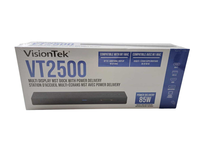 New | VisionTek VT2500 USB-C Docking Station With 85W Power Delivery Q)