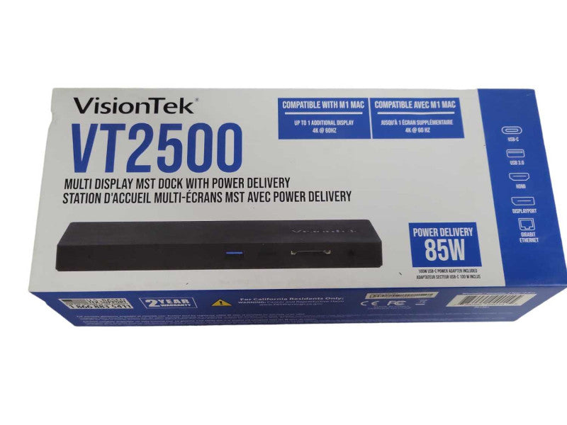 VisionTek VT2500 Docking Station 901381 Open Box !