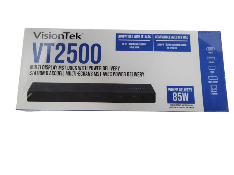 New | VisionTek VT2500 USB-C Docking Station With 85W Power Delivery !