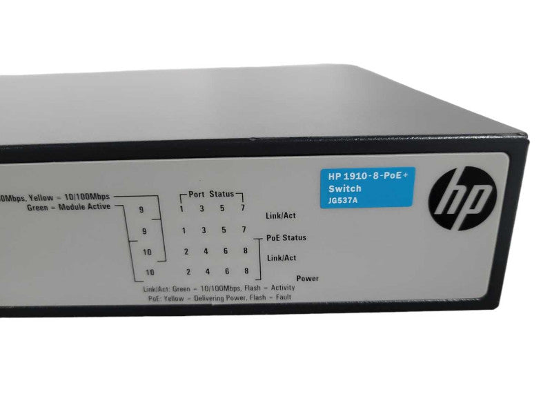 HP OfficeConnect 1910 8 PoE+ 8-Port Managed Ethernet Switch JG537A !