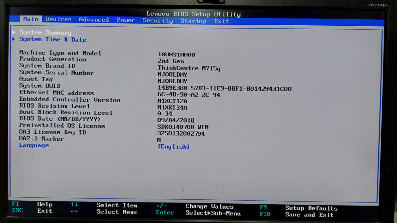 Lenovo ThinkCentre M715q USFF - AMD RYZEN 5 PRO 2400GE | 8GB - READ Q#