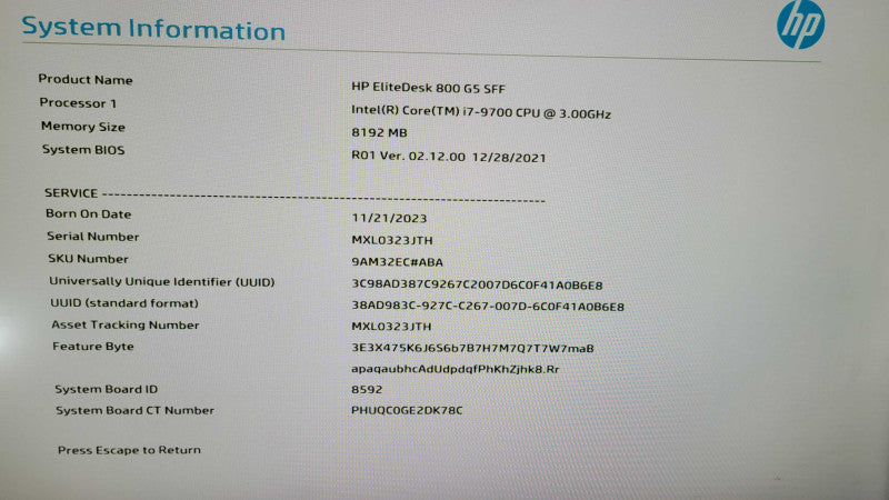 HP  EliteDesk 800 G5 SFF - Core i7-9700 | 8GB | 256GB SSD | QUADRO P600 2GB %