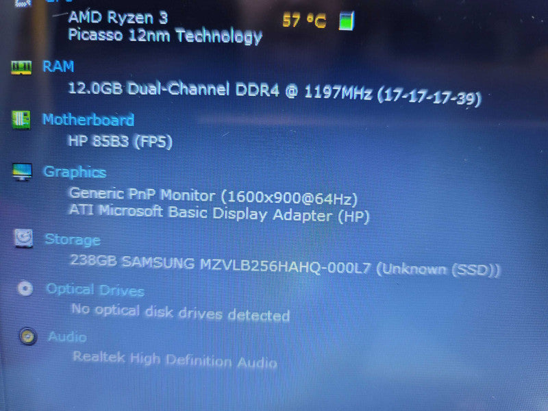 HP 17\\" Laptop 17-CA1007CA| AMD Ryzen 3 3200U|12GB DDR4| 256GB m.2 | FOR PA Î²