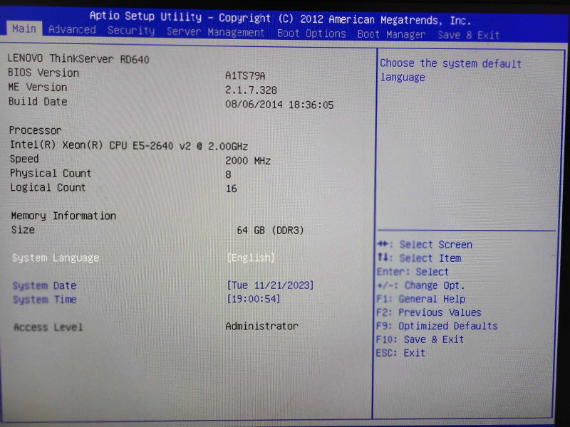 Lenovo ThinkServer RD640 E5-2640 v2 @ 2GHz 64GB ECC DDR3 9260-8i RAID 2.5\\" $