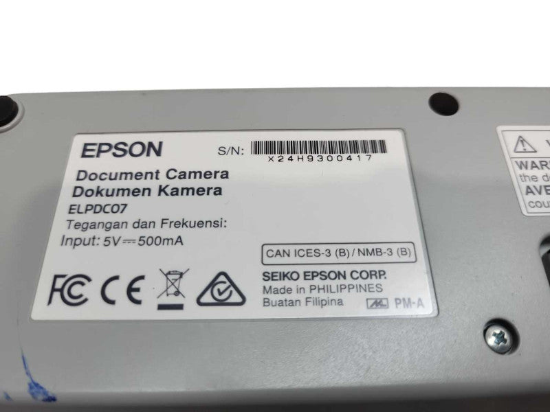 Epson projector document camera ELPDC07 &