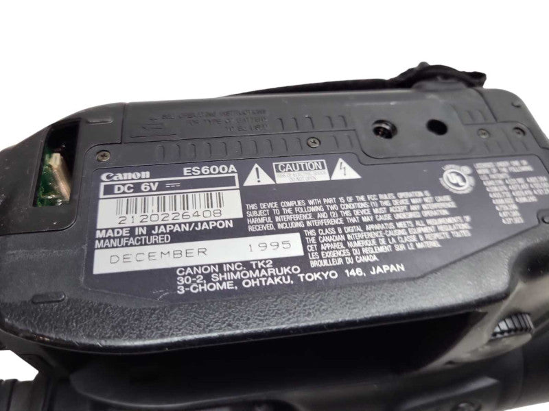 Canon ES600 ES600A 8mm Video8 Camcorder for Parts &