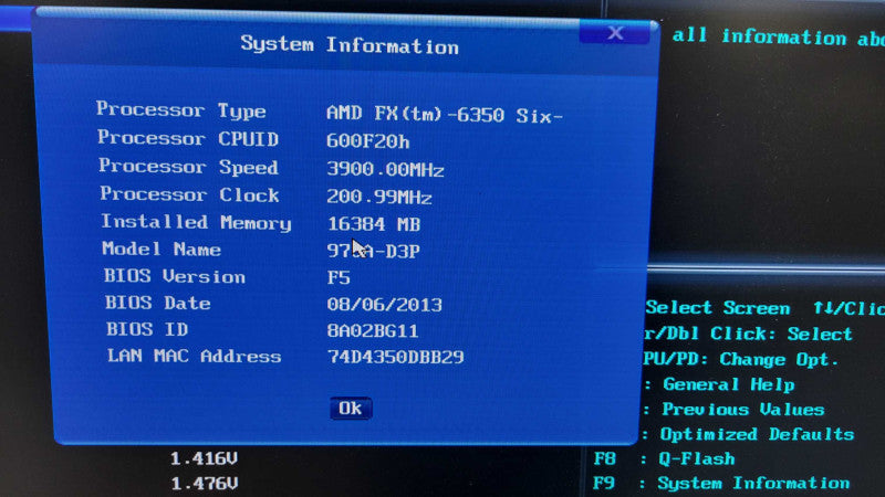 AMD FX 6350 @ 3.9Ghz (6-Core) | GIGABYTE GA-970A-D3P | 16GB RAM + I/O Plate %