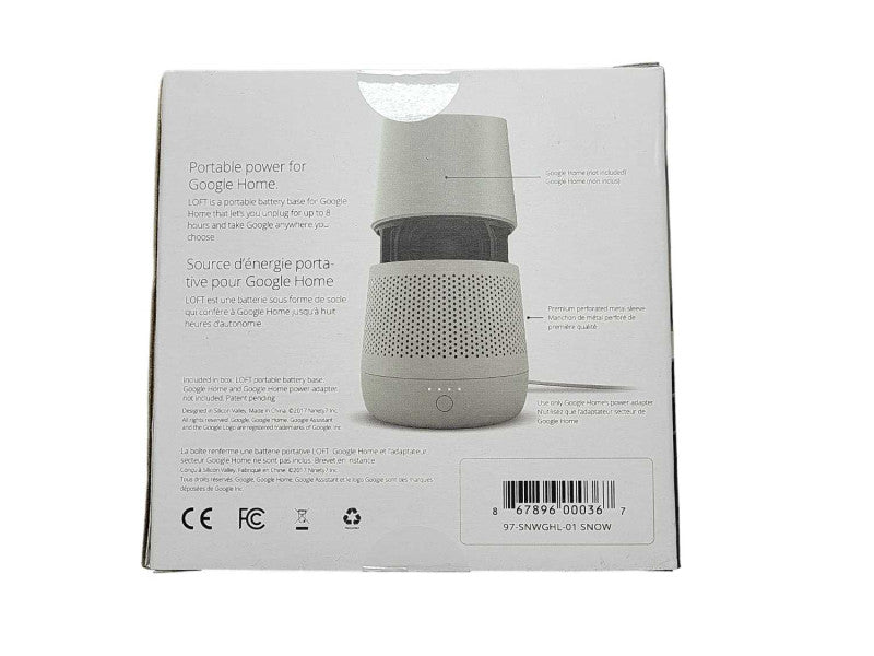 Brand New Ninety7 Loft Portable Battery Base for Google Home - Snow   Q$
