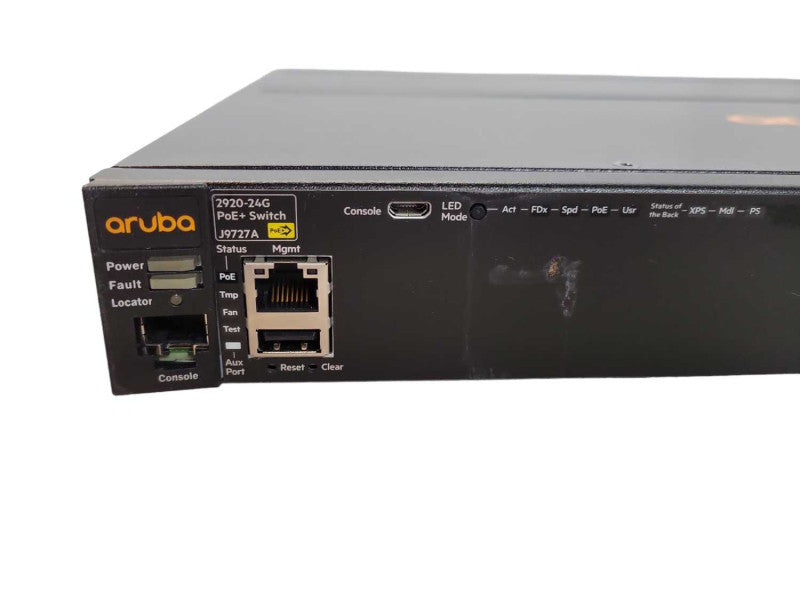 Aruba 2920-24G PoE+ J9727A 24-Port Managed Gigabit Ethernet Switch Read !