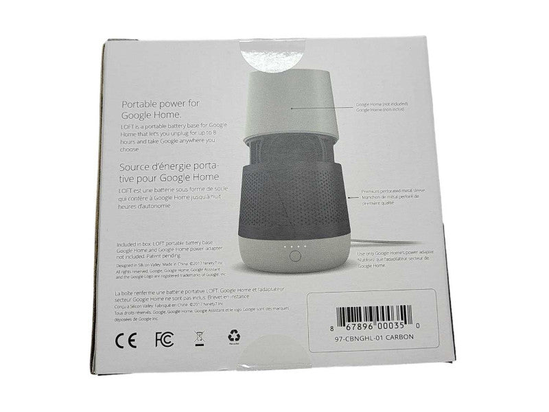 Brand New Ninety7 Loft Portable Battery Base for Google Home - Carbon Q$