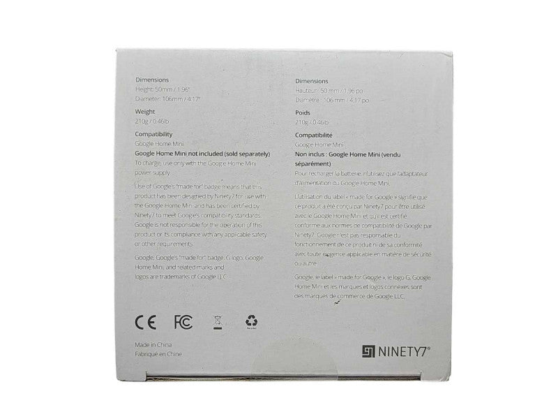 Brand New Ninety7 JOT Portable Battery Base for Google Home Mini - Carbon $