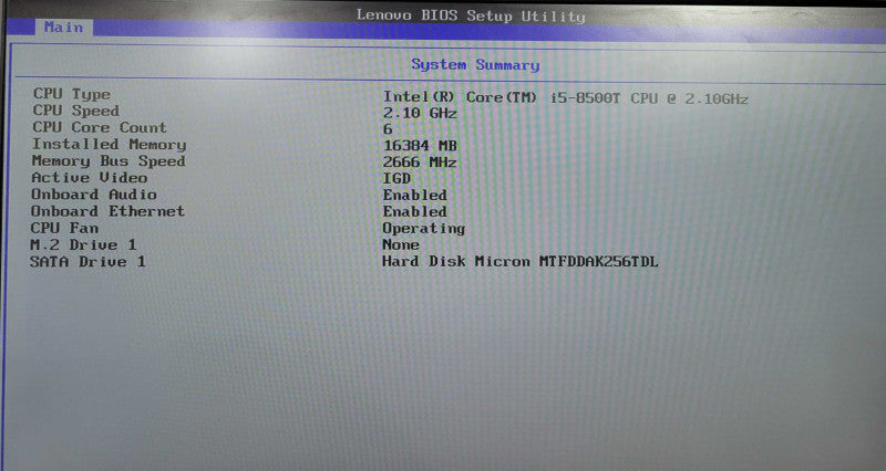 Lenovo ThinkCentre M720q - Core i5-8500T  16GB RAM | 256GB SSD +PWR ADPTR !
