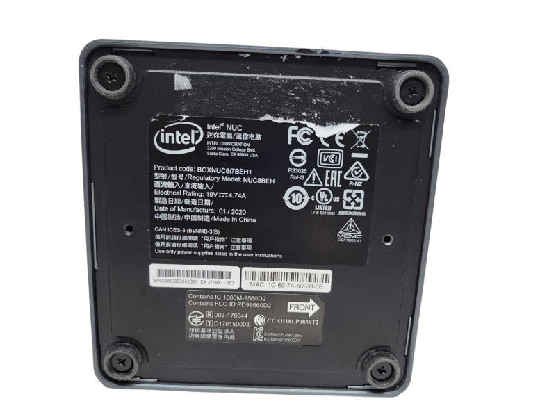 Intel NUC Barebones - Core i7-8559U | 8GB RAM (NUC8BEH) NO HDD