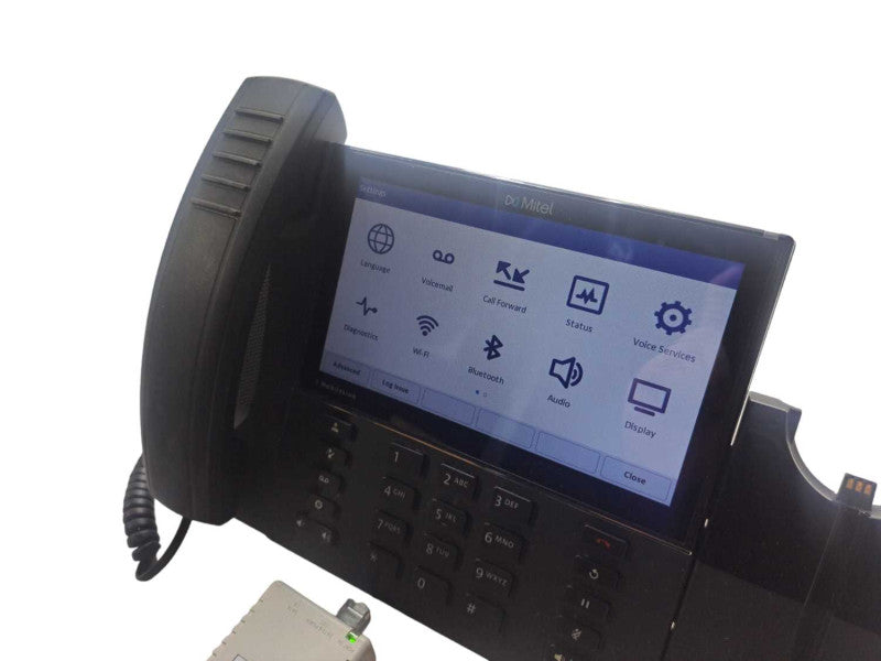 Mitel 6940 PoE SIP Phone Color Touch Display w/ Jabra DECT, Handset & Stand )