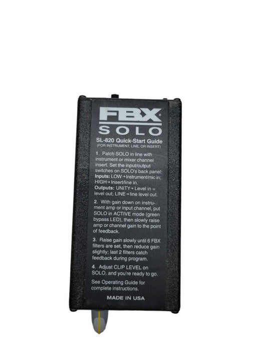 Sabine FBX-SOLO SL820 Digital Feedback Eliminator - 1/4\\" I/O + PWR %