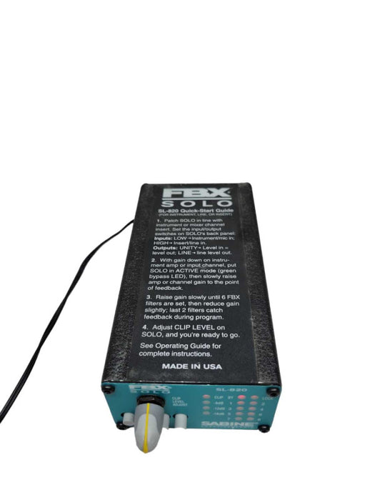Sabine FBX-SOLO SL820 Digital Feedback Eliminator - 1/4\\" I/O + PWR %