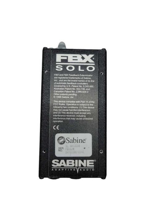 Sabine FBX-SOLO SL820 Digital Feedback Eliminator - 1/4\\" I/O + PWR %
